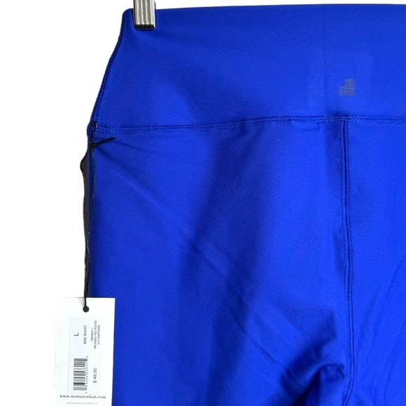 WeWoreWhat Sapphire Blue Bike Shorts Compression Stretchy 6" Inseam Large - Picture 11 of 16